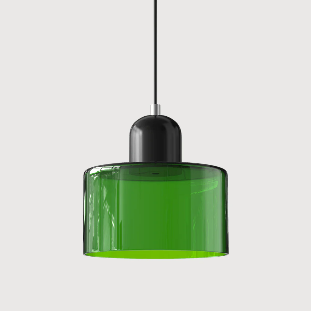 Nowoczesna kolorowa lampa wisząca ze szkła – retro oświetlenie sufitowe do wnętrz - Image 39