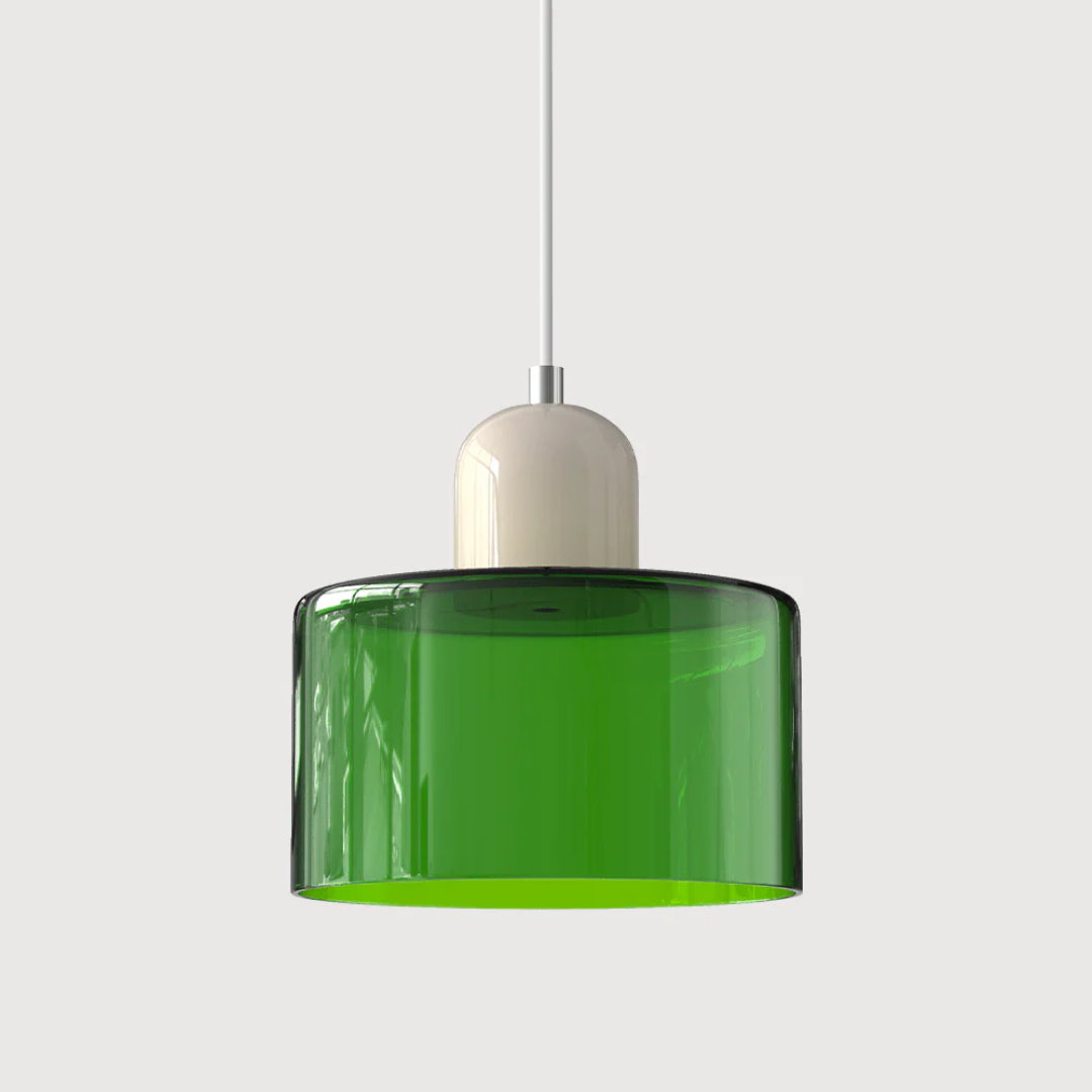 Nowoczesna kolorowa lampa wisząca ze szkła – retro oświetlenie sufitowe do wnętrz - Image 40