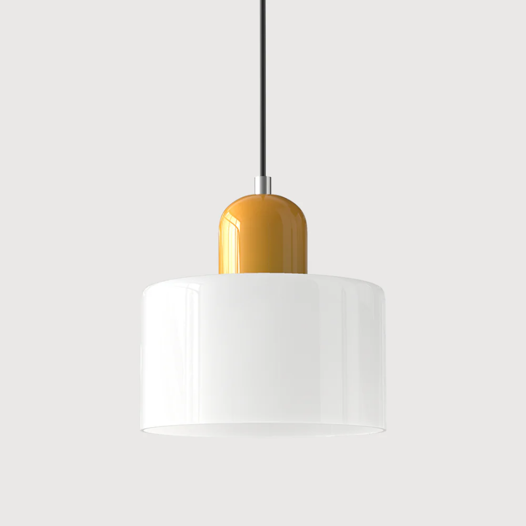 Nowoczesna kolorowa lampa wisząca ze szkła – retro oświetlenie sufitowe do wnętrz - Image 45