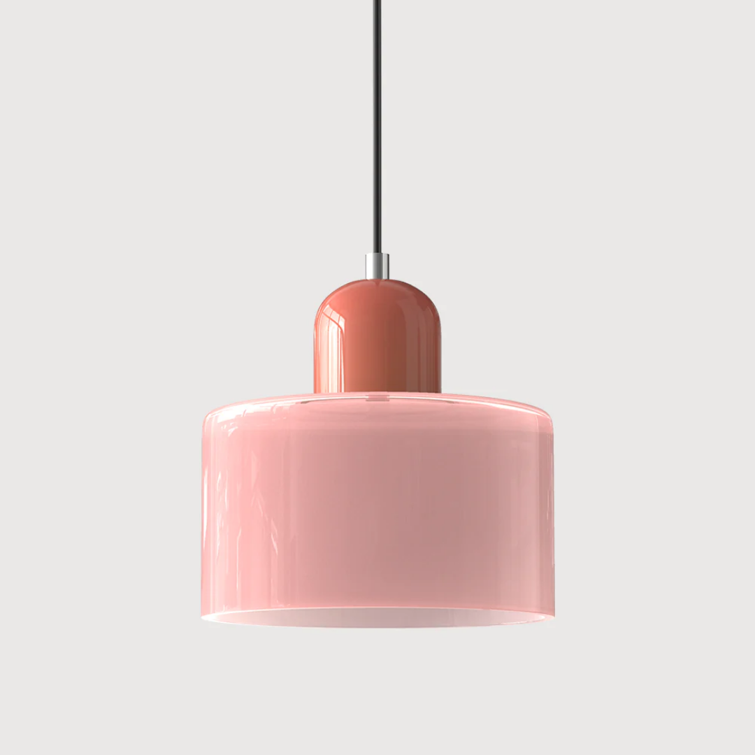 Nowoczesna kolorowa lampa wisząca ze szkła – retro oświetlenie sufitowe do wnętrz - Image 48