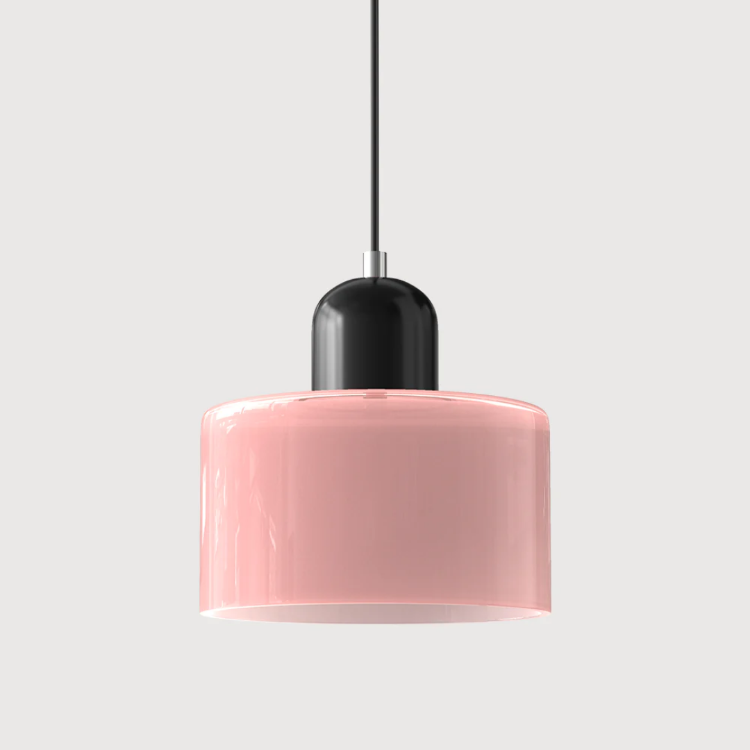 Nowoczesna kolorowa lampa wisząca ze szkła – retro oświetlenie sufitowe do wnętrz - Image 49
