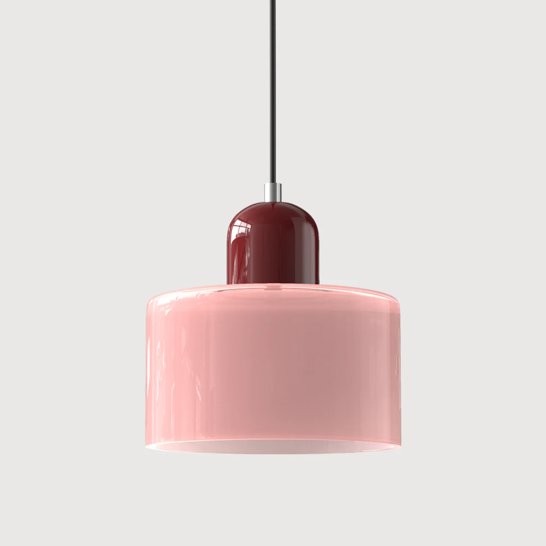 Nowoczesna kolorowa lampa wisząca ze szkła – retro oświetlenie sufitowe do wnętrz - Image 50