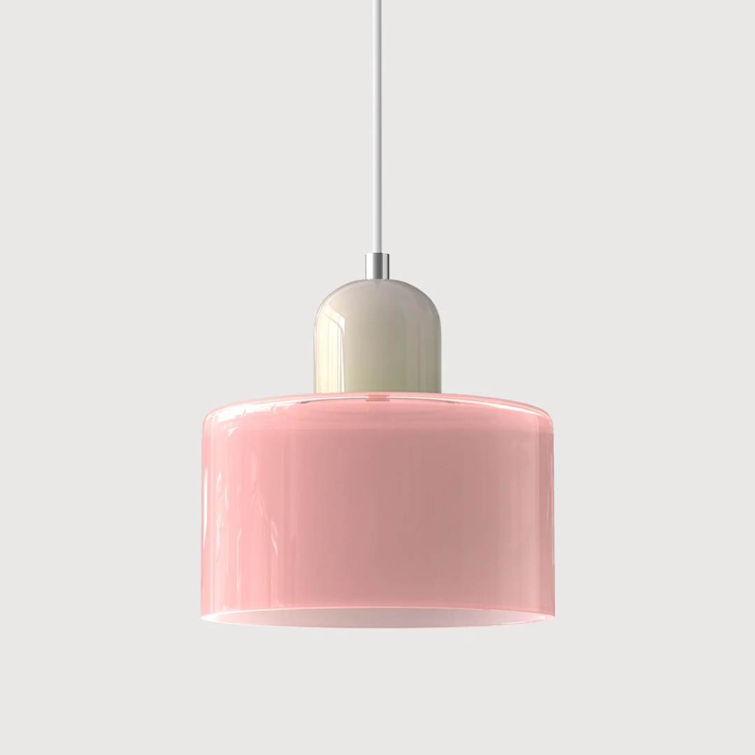 Nowoczesna kolorowa lampa wisząca ze szkła – retro oświetlenie sufitowe do wnętrz - Image 52