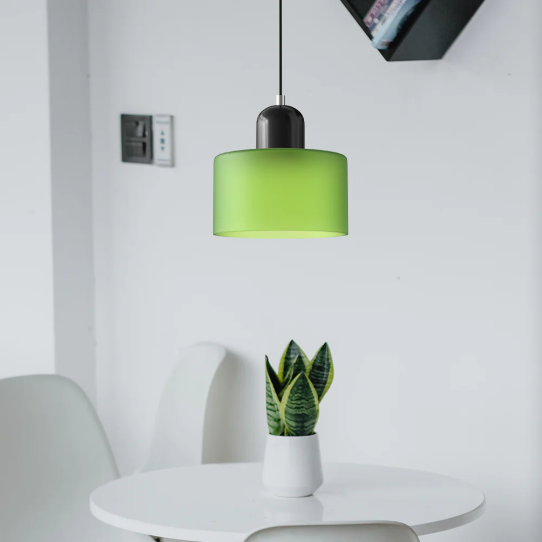 Nowoczesna kolorowa lampa wisząca ze szkła – retro oświetlenie sufitowe do wnętrz - Image 7