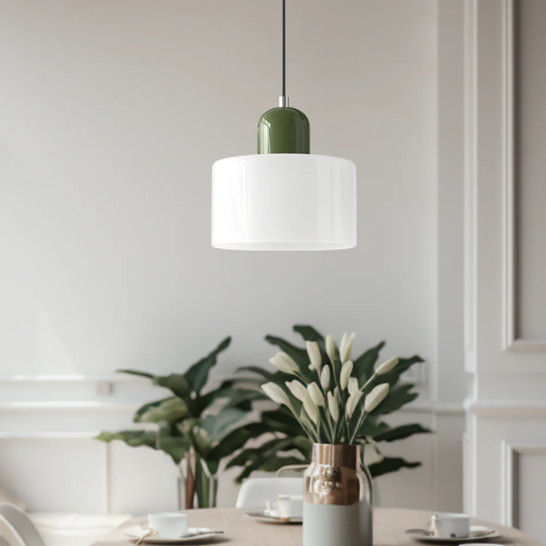 Nowoczesna kolorowa lampa wisząca ze szkła – retro oświetlenie sufitowe do wnętrz - Image 8