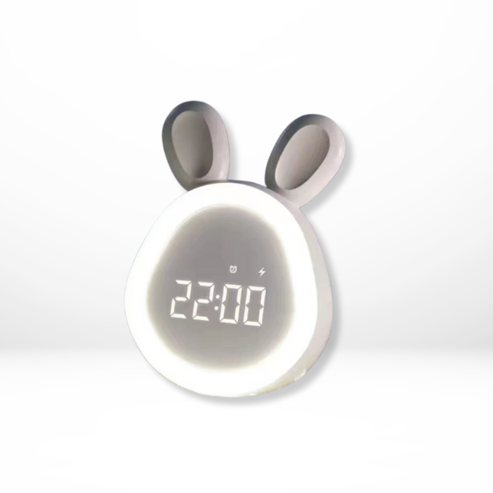 Uroczy LED zegar królik z lampką - idealny dla dzieci - Image 4