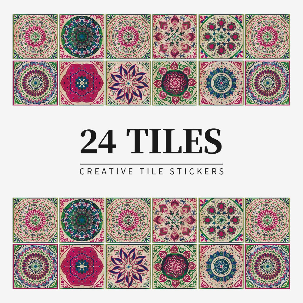 Artystyczny zestaw europejskich płytek mandala – zestaw 24 wzorów - Image 10