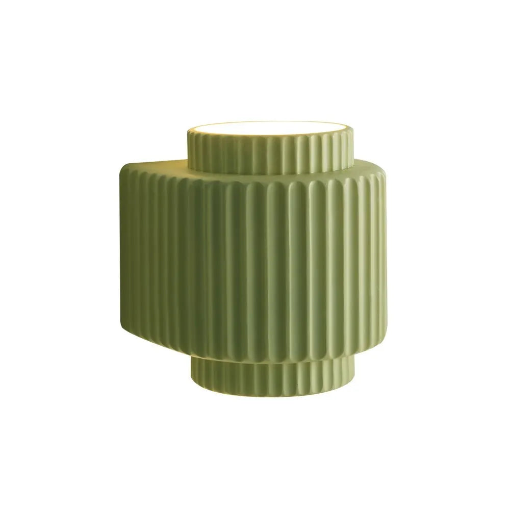 Skandynawski cylindryczny żywiczny kinkiet ryflowany góra dół - Image 6