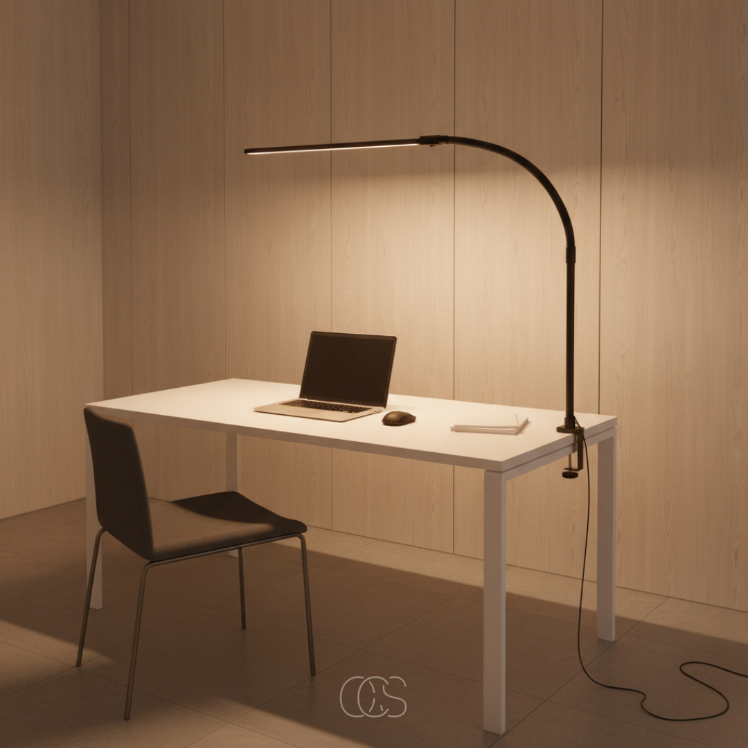 Metalowa lampka biurkowa LED na zacisk - Image 6