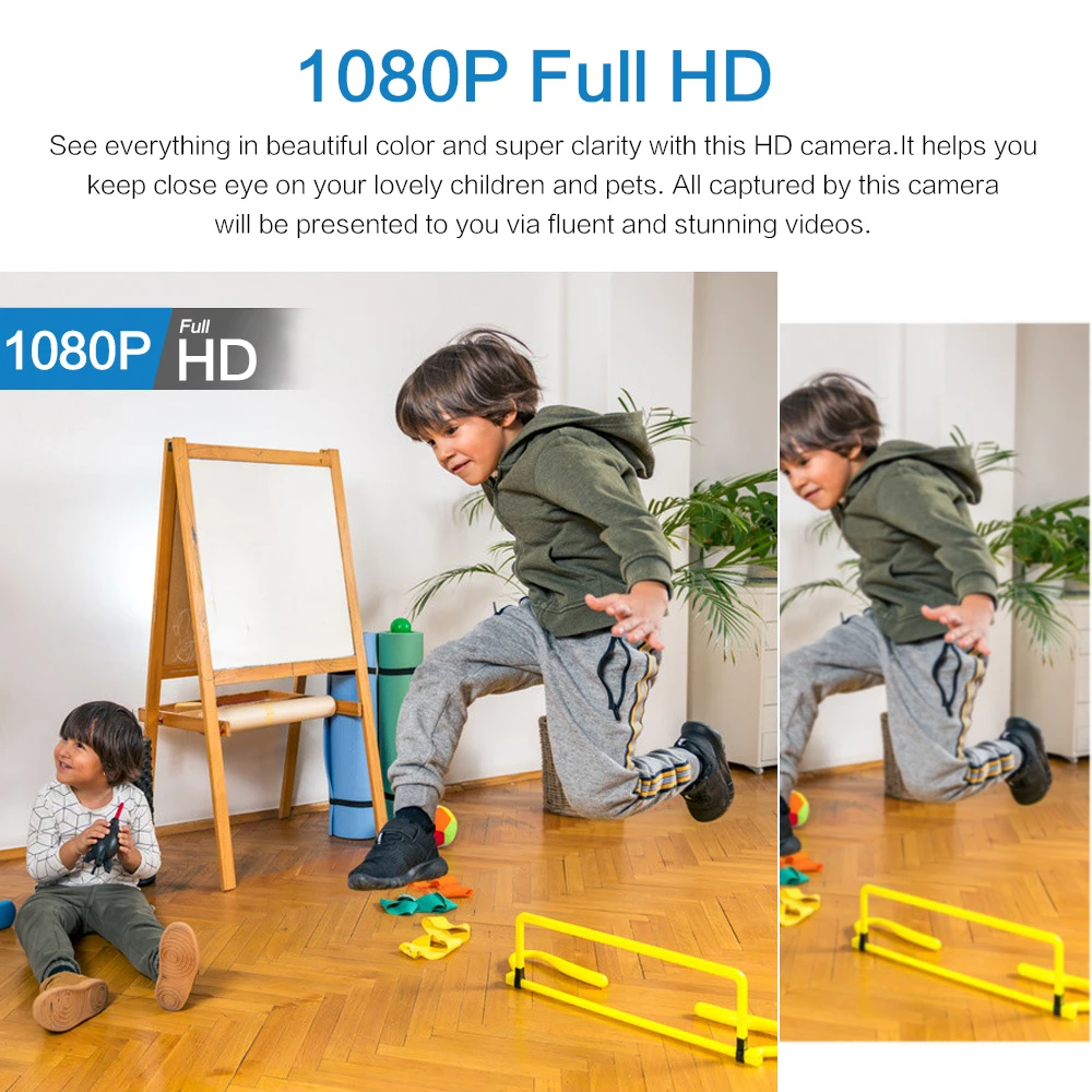 Kompaktowa szerokokątna kamera WiFi HD z funkcją noktowizora - Image 6