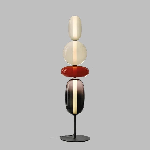 Lampa podłogowa LED do salonu z kolorowego szkła – dekoracyjna, nowoczesna lampa stojąca - Image 16