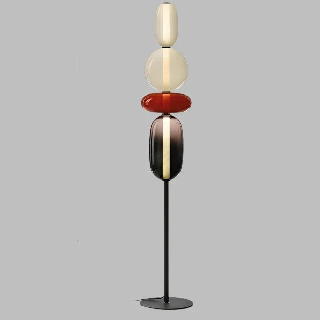 Lampa podłogowa LED do salonu z kolorowego szkła – dekoracyjna, nowoczesna lampa stojąca - Image 20