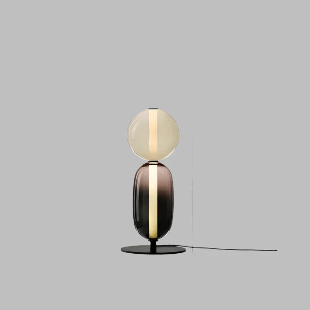 Lampa podłogowa LED do salonu z kolorowego szkła – dekoracyjna, nowoczesna lampa stojąca - Image 6