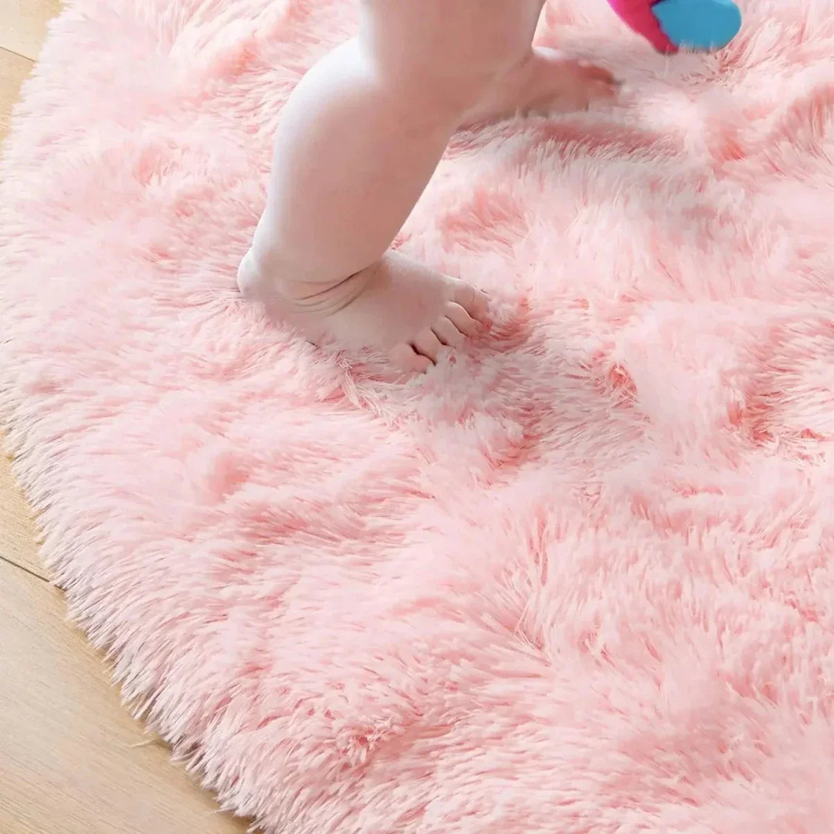 Okrągły dywan do salonu z mikrofibry, wysokie włosie 4 cm – miękki i puszysty, do sypialni - Image 10
