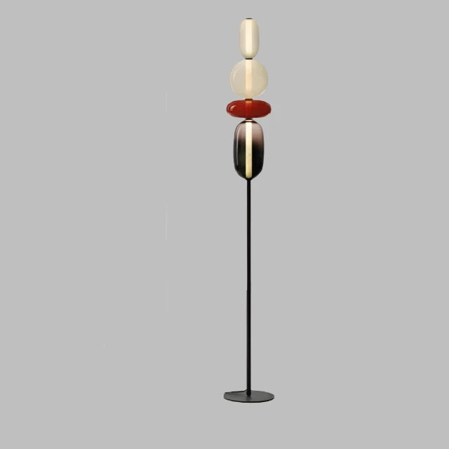 Lampa podłogowa LED do salonu z kolorowego szkła – dekoracyjna, nowoczesna lampa stojąca - Image 18