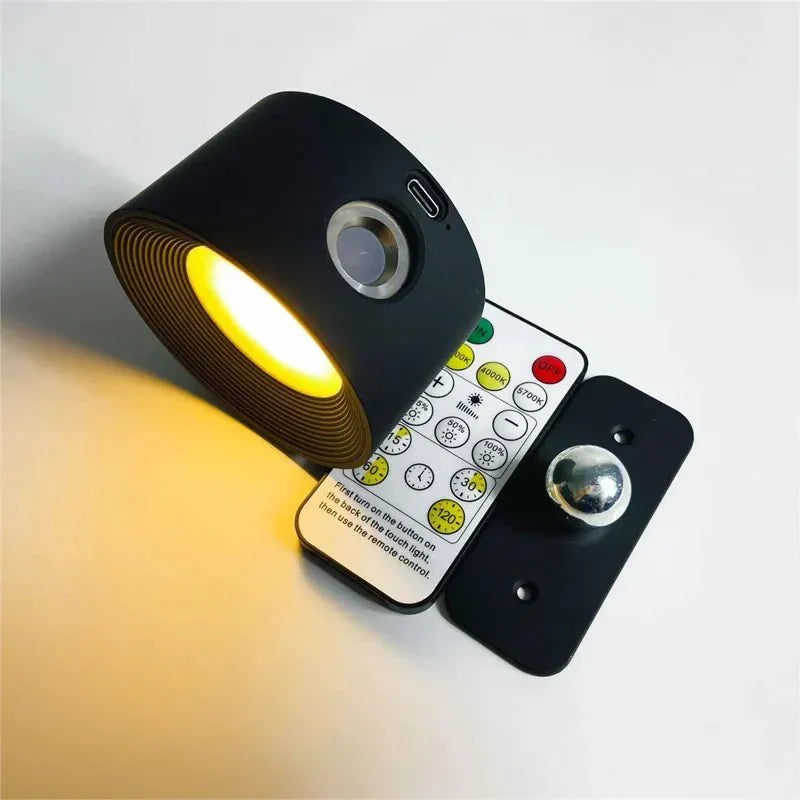 Bezprzewodowa lampa ścienna LED z obrotem 360° i regulacją jasności – oświetlenie wnętrz - Image 9