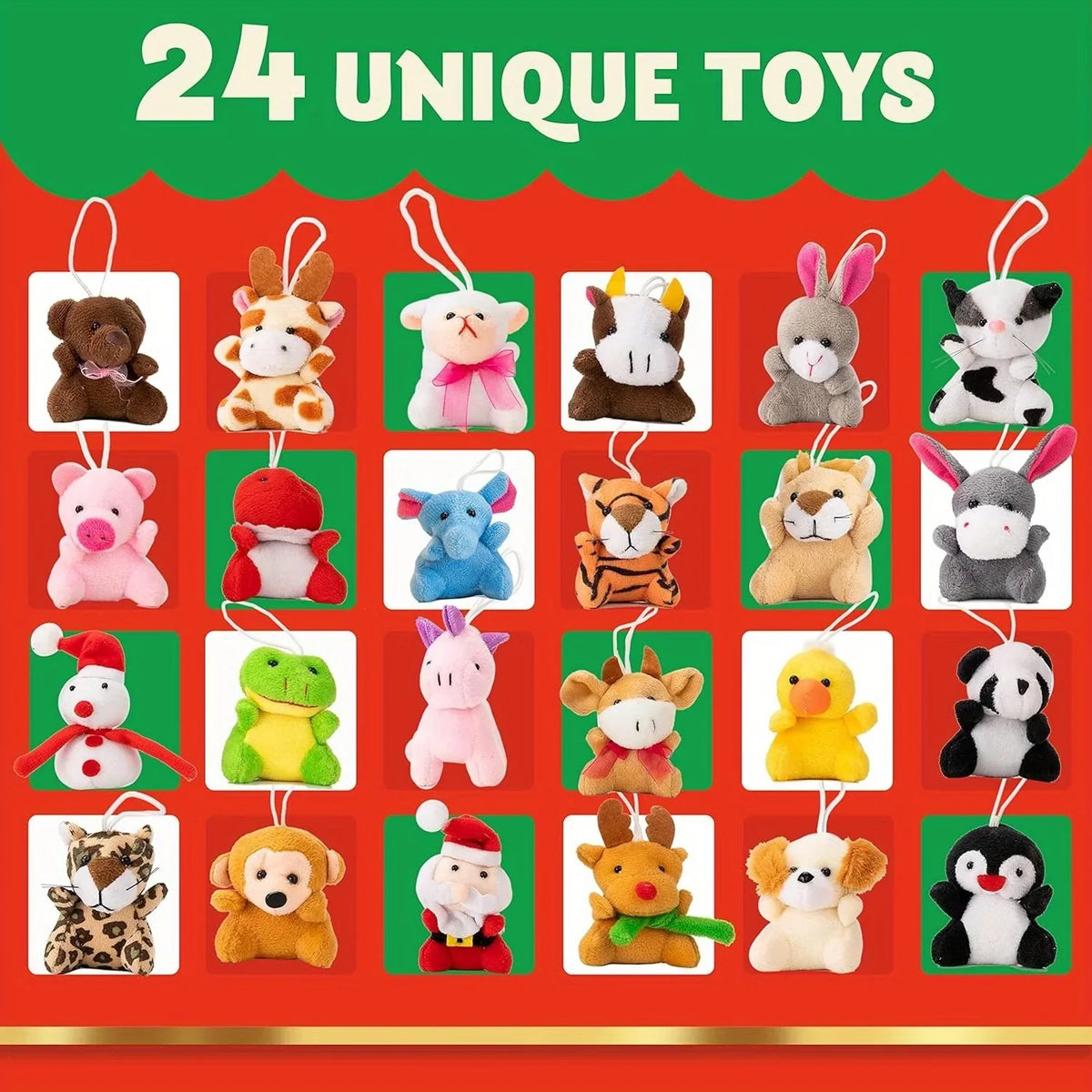 24 mini maskotki zwierzątka Kalendarz adwentowy - Image 2