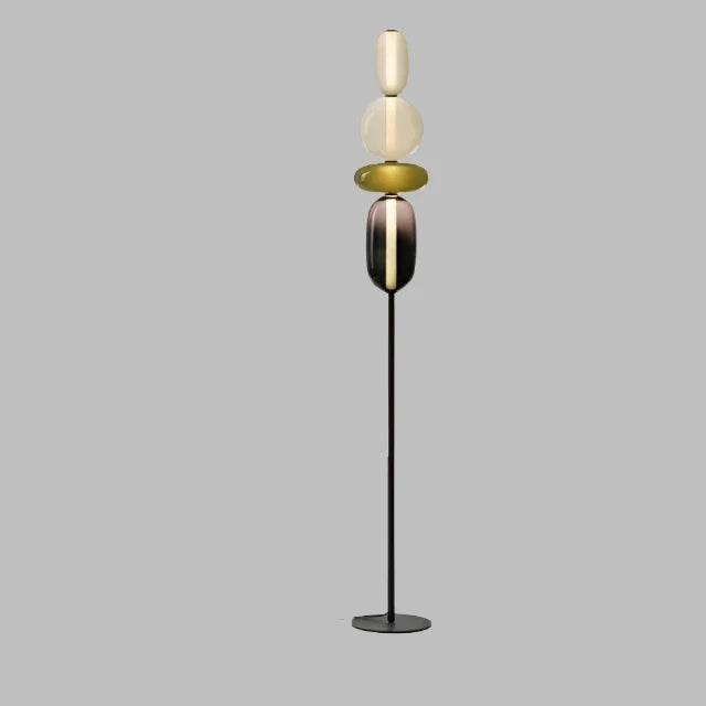 Lampa podłogowa LED do salonu z kolorowego szkła – dekoracyjna, nowoczesna lampa stojąca - Image 17