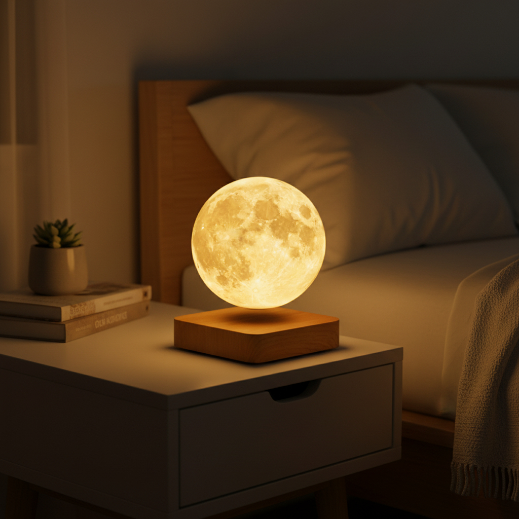 Kulista lampa księżyc 3D LED lewitacja magnetyczna