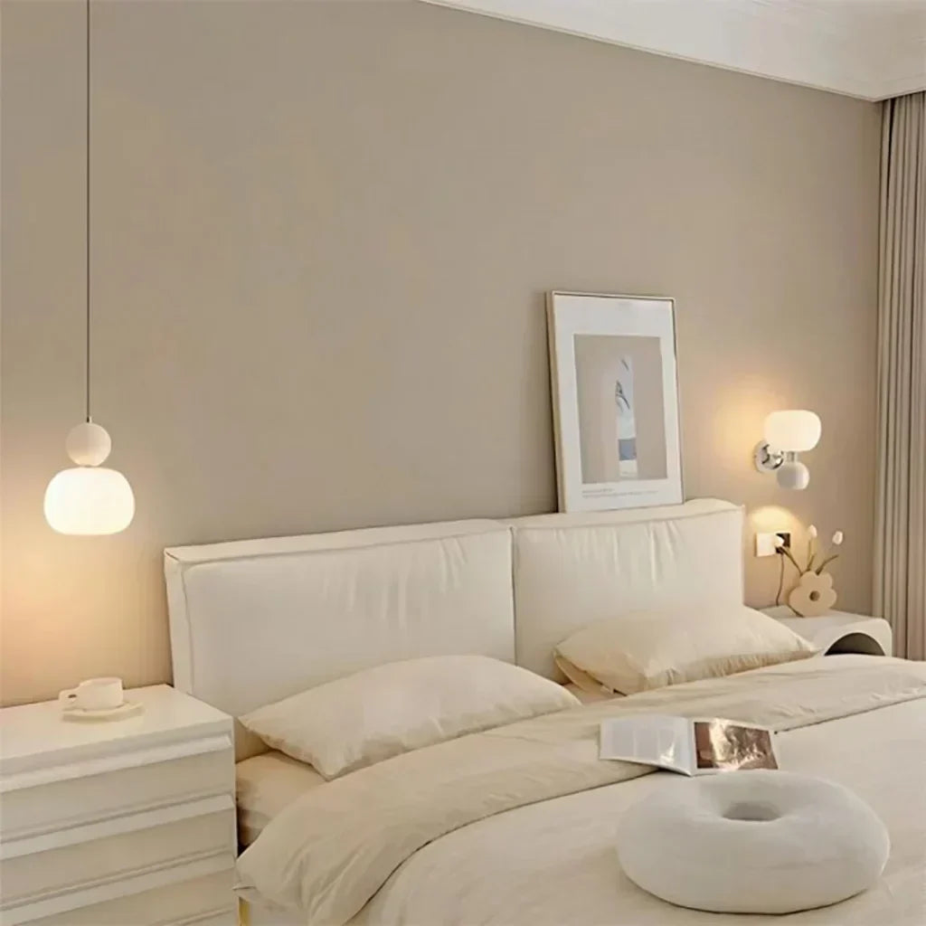 Elegancka Lampa Wisząca w Stylu Art Deco Kremowy Klosz Sufitowy - Image 4