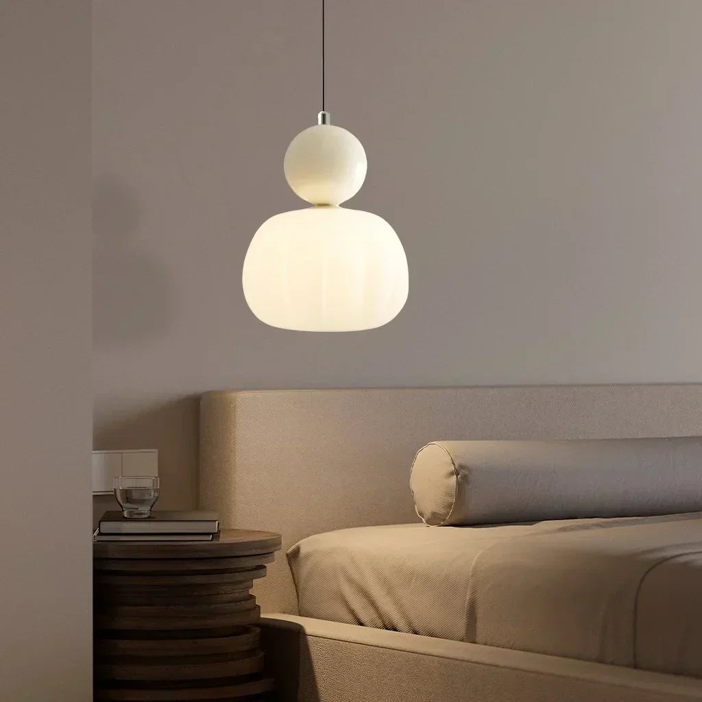 Elegancka Lampa Wisząca w Stylu Art Deco Kremowy Klosz Sufitowy - Image 8
