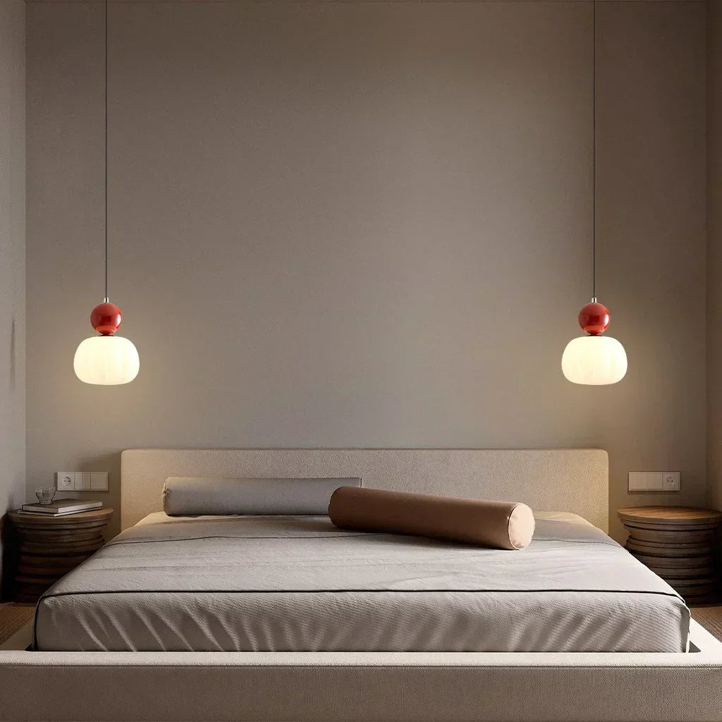 Elegancka Lampa Wisząca w Stylu Art Deco Kremowy Klosz Sufitowy - Image 3