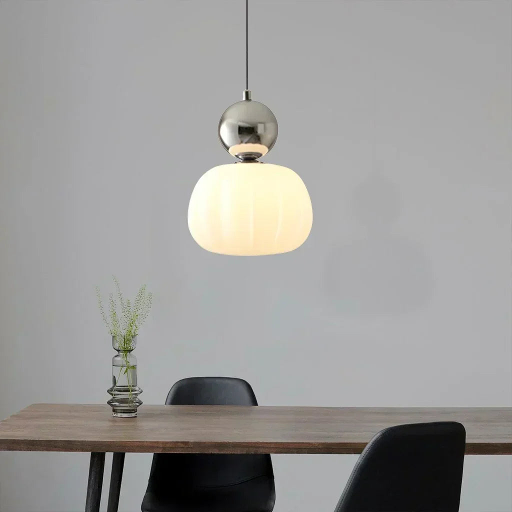 Elegancka Lampa Wisząca w Stylu Art Deco Kremowy Klosz Sufitowy - Image 13