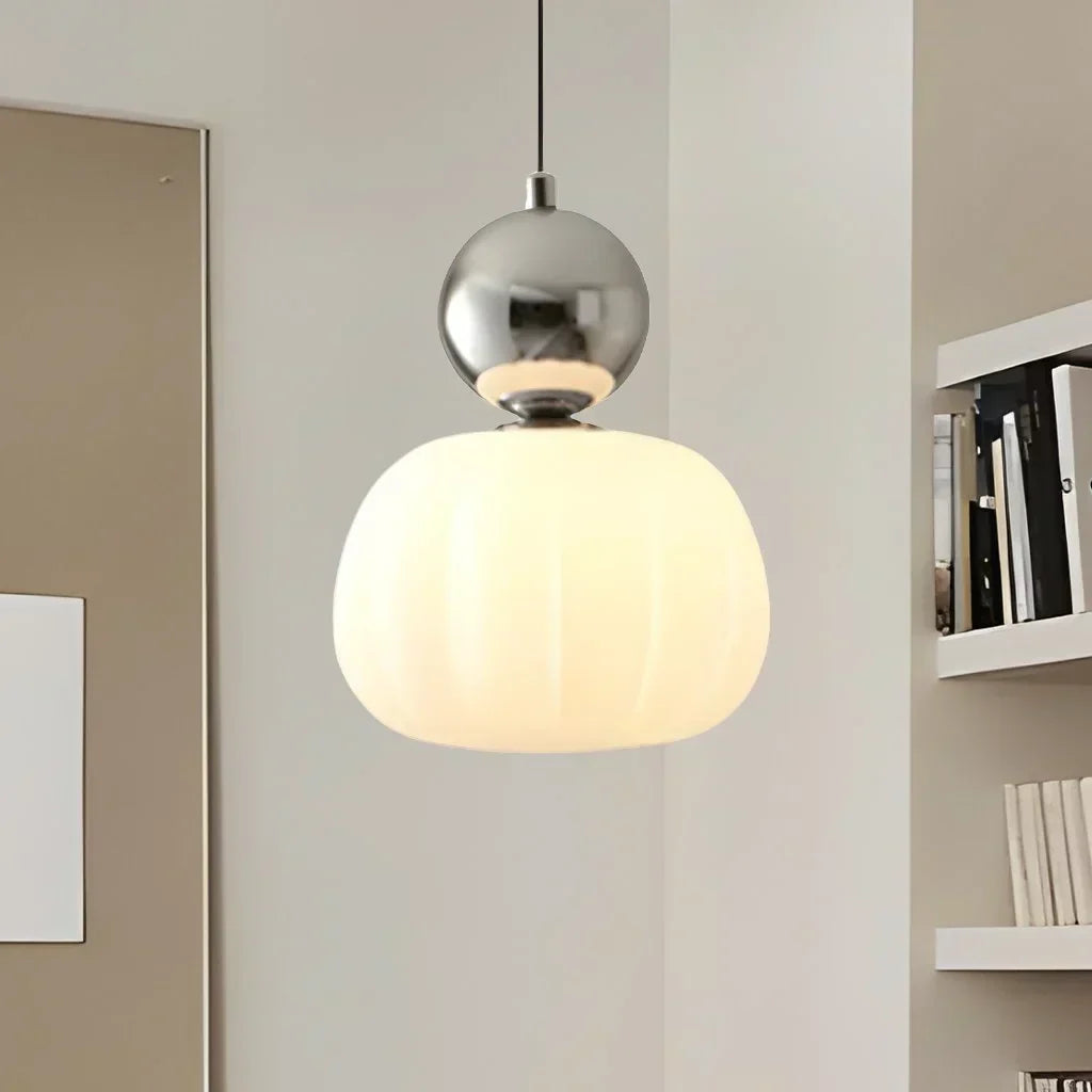 Elegancka Lampa Wisząca w Stylu Art Deco Kremowy Klosz Sufitowy - Image 11