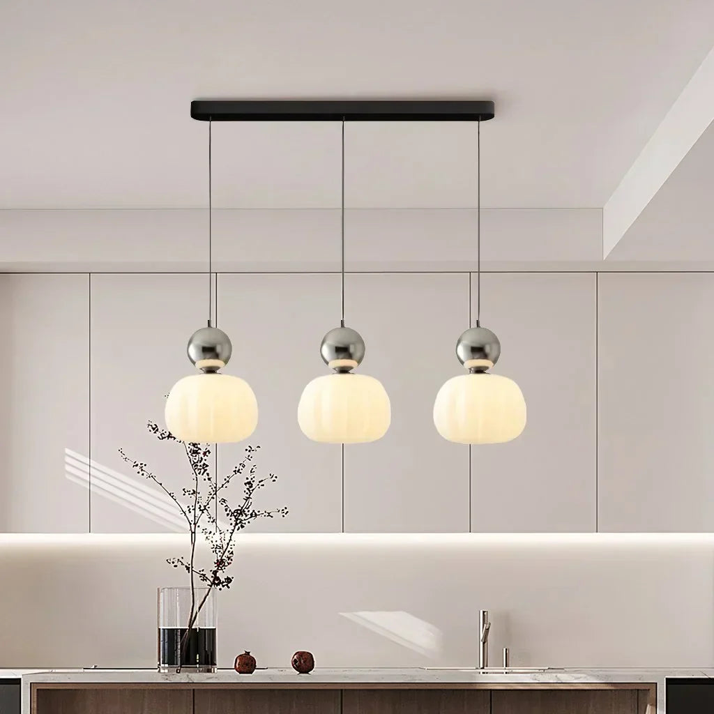 Elegancka Lampa Wisząca w Stylu Art Deco Kremowy Klosz Sufitowy - Image 21
