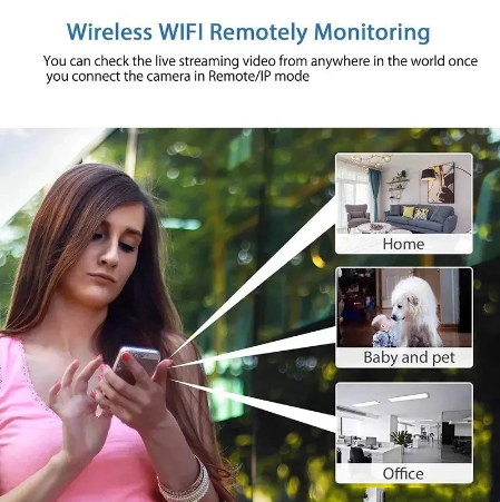 Kompaktowa szerokokątna kamera WiFi HD z funkcją noktowizora - Image 7