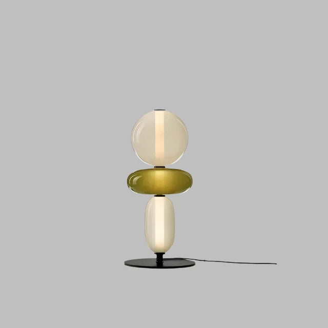 Lampa podłogowa LED do salonu z kolorowego szkła – dekoracyjna, nowoczesna lampa stojąca - Image 9