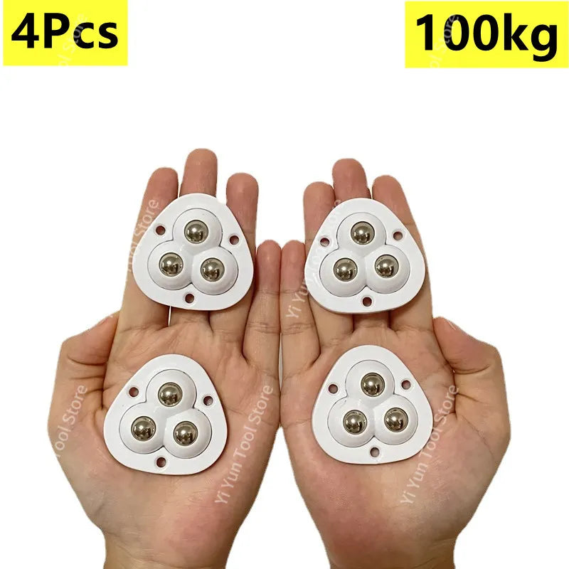 4 sztuki stalowe kółka samoprzylepne do mebli obrotowe 360 - Image 2