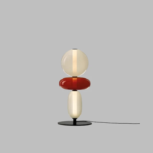 Lampa podłogowa LED do salonu z kolorowego szkła – dekoracyjna, nowoczesna lampa stojąca - Image 10