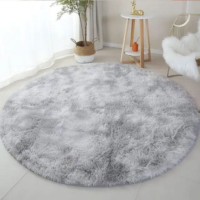 Okrągły dywan do salonu z mikrofibry, wysokie włosie 4 cm – miękki i puszysty, do sypialni - Image 5