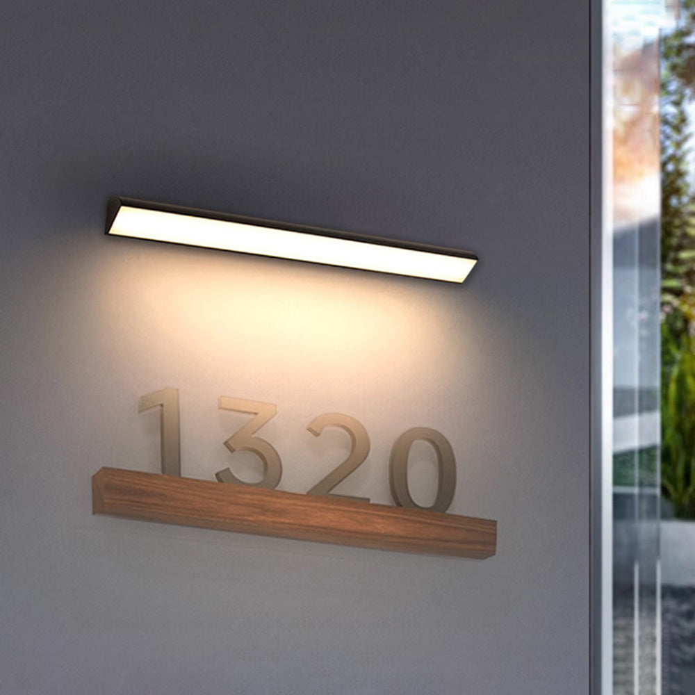 Nowoczesny kinkiet zewnętrzny LED czarny liniowy – lampa ścienna na elewację - Image 2