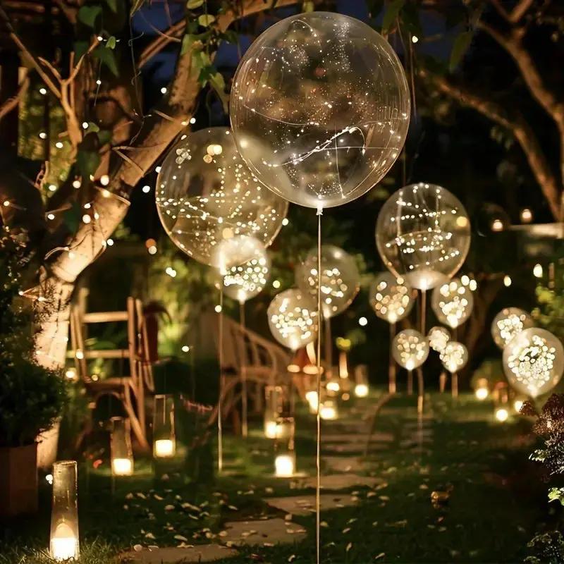 10 sztuk przezroczyste balony LED 45 cm wielokrotnego użytku - Image 5
