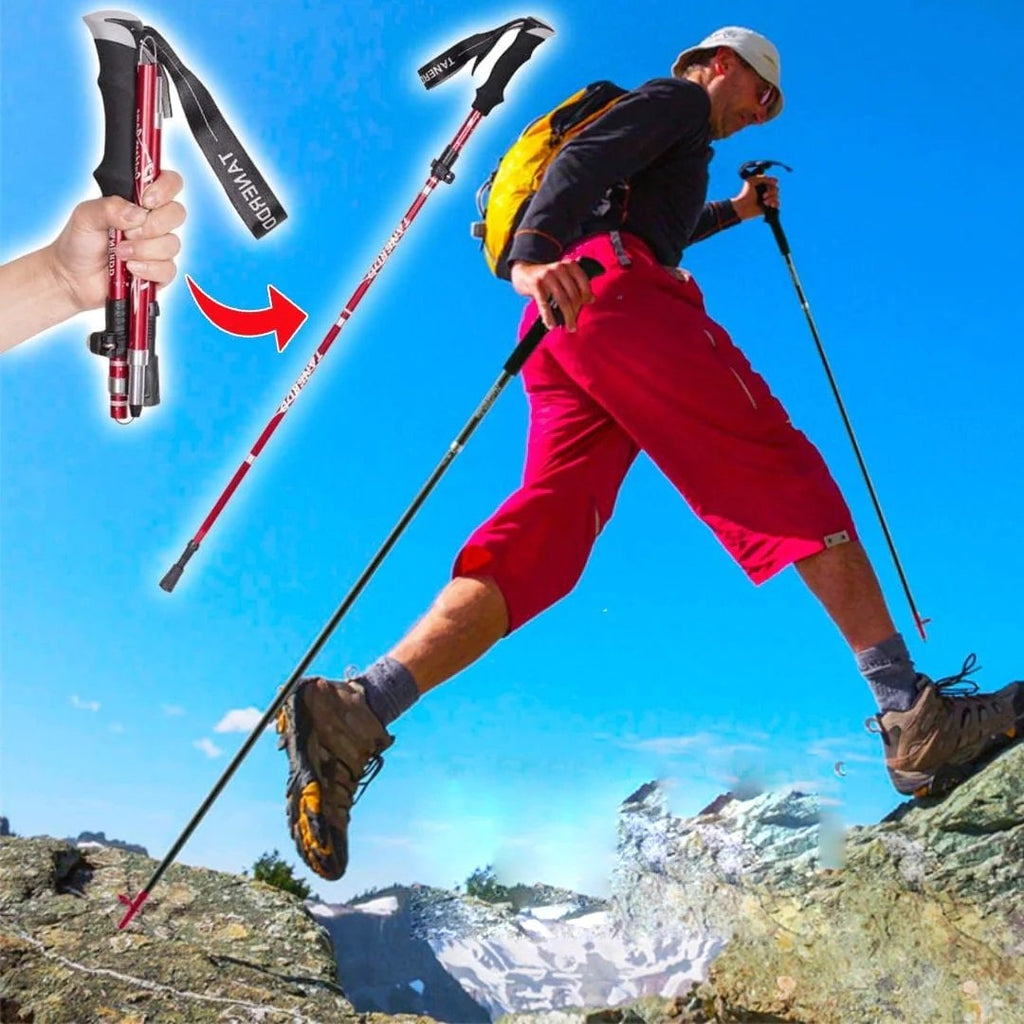 Lekkie składane kijki trekkingowe do przygód