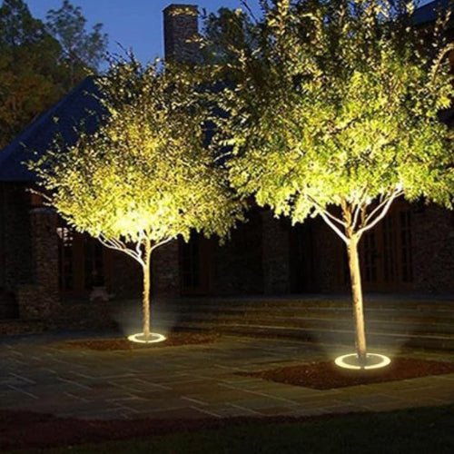 Lampa ogrodowa LED do oświetlenia drzew – aluminium i szkło, ciepłe światło zewnętrzne - Image 5