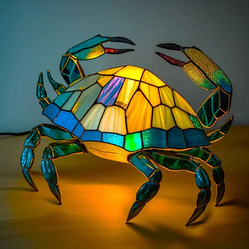 Retro szklana lampa stołowa motyw zwierząt - Image 9