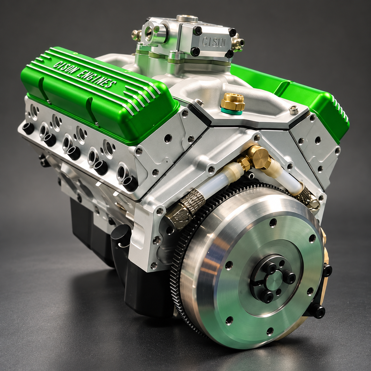 Miniaturowy model silnika V8 – dekoracja motoryzacyjna na biurko i półkę