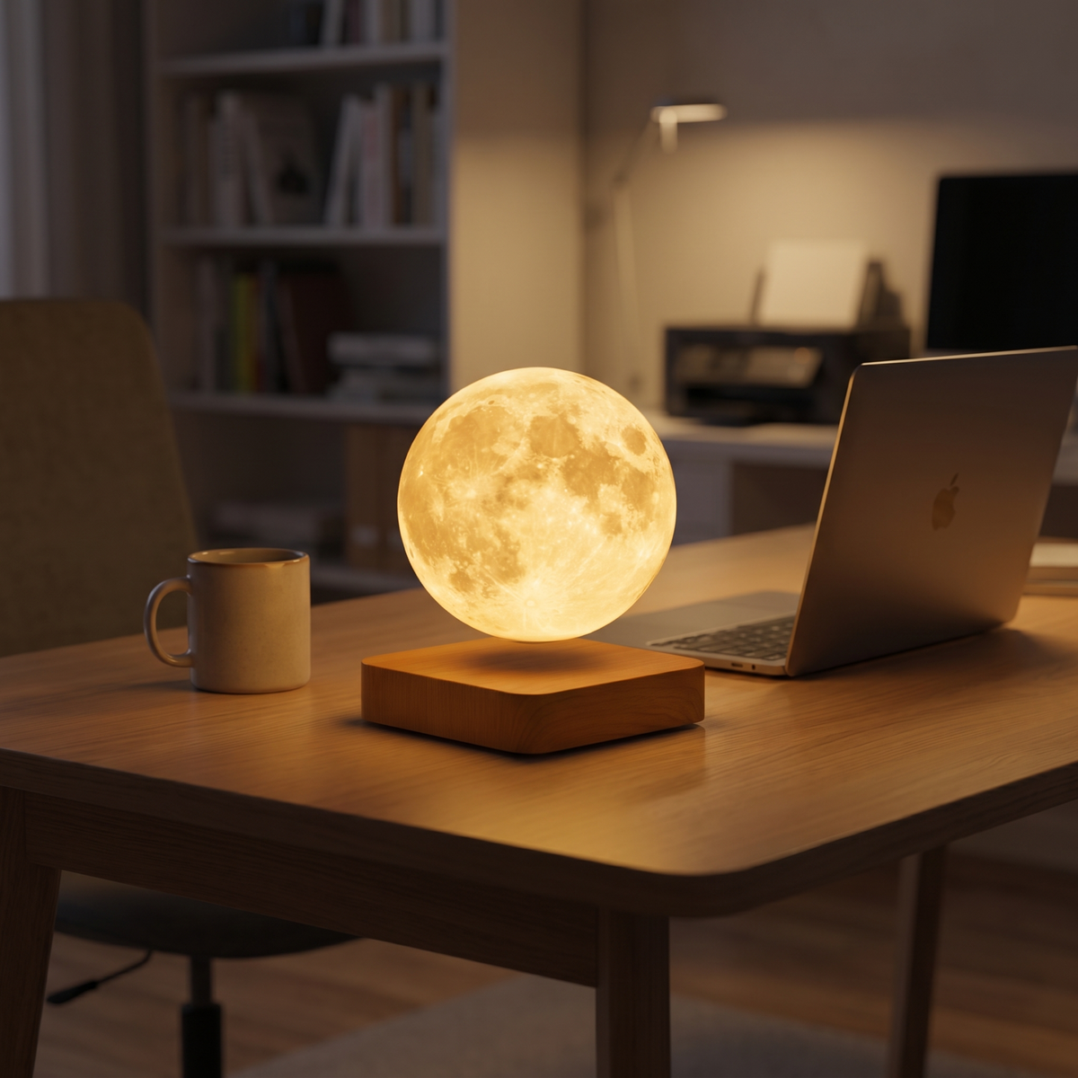 Kulista lampa księżyc 3D LED lewitacja magnetyczna - Image 2