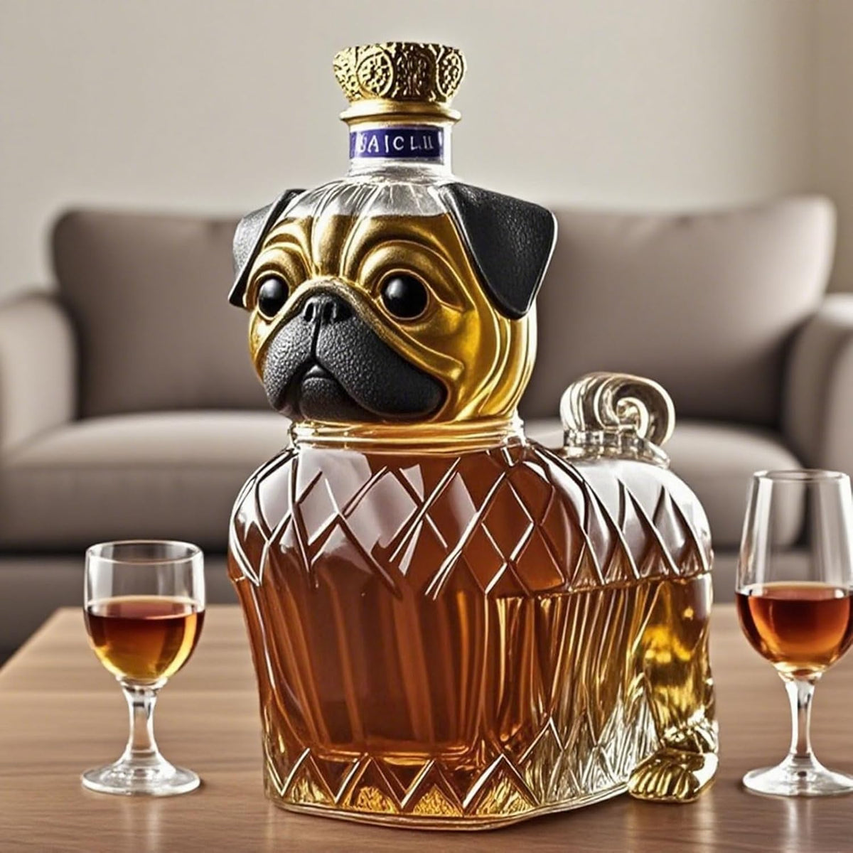 Dekoracyjna karafka do whisky z motywem psa - Image 2