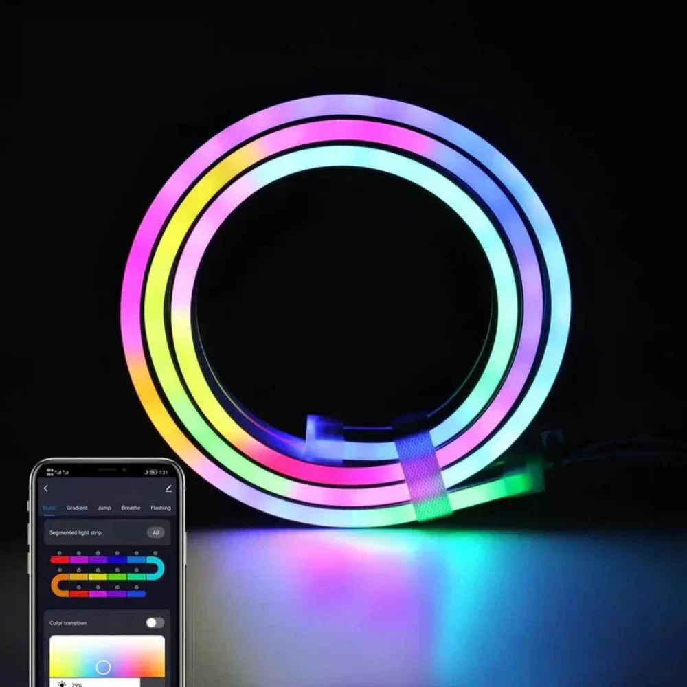 Sterowana za pomocą aplikacji taśma LED neonowa do kreatywnego oświetlenia - Image 4