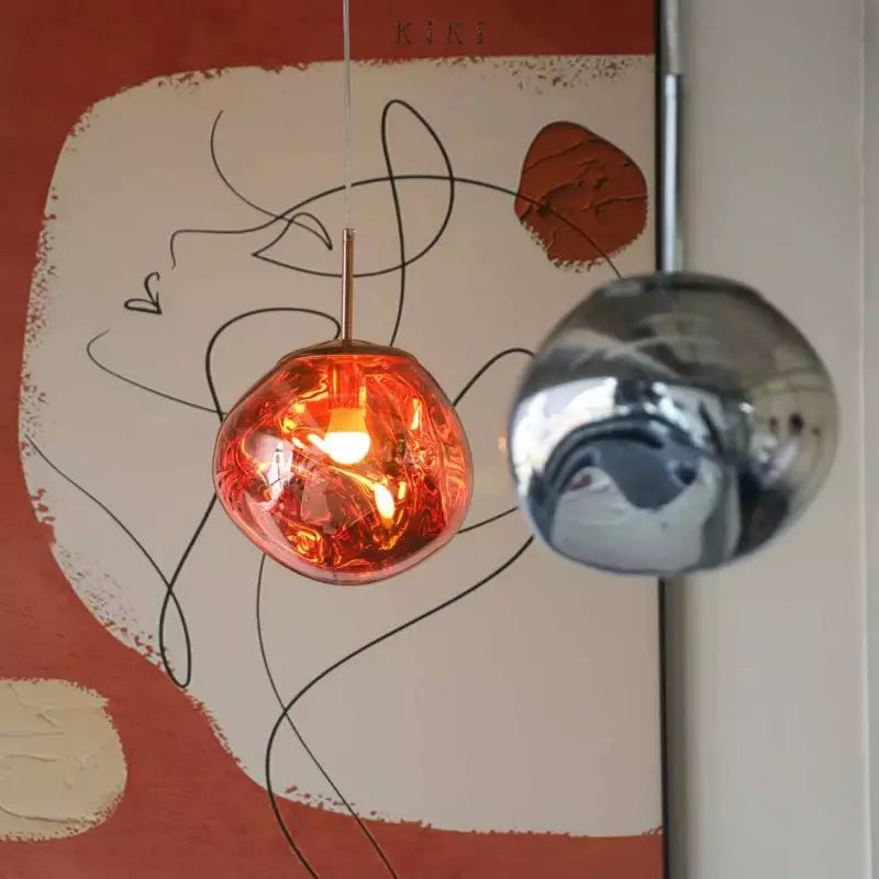 Lampa wisząca z efektem stopionego szkła – nowoczesna artystyczna - Image 12