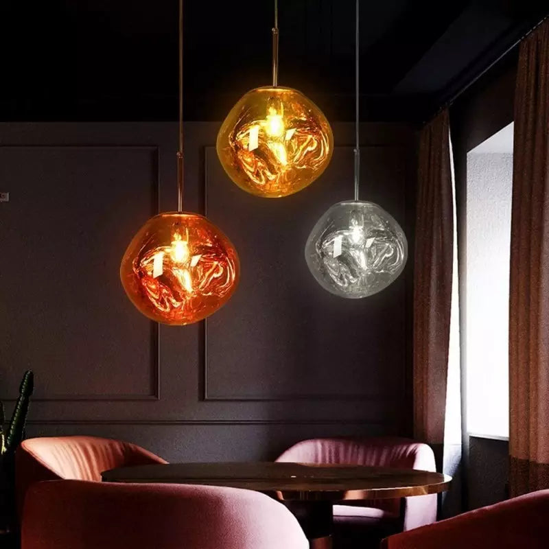 Lampa wisząca z efektem stopionego szkła – nowoczesna artystyczna - Image 10