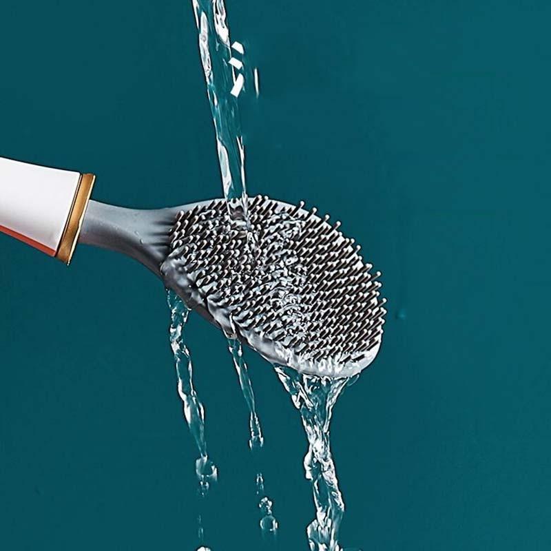 Silikonowa szczotka do WC z uchwytem ściennym – higieniczna, oszczędza miejsce w łazience - Image 6