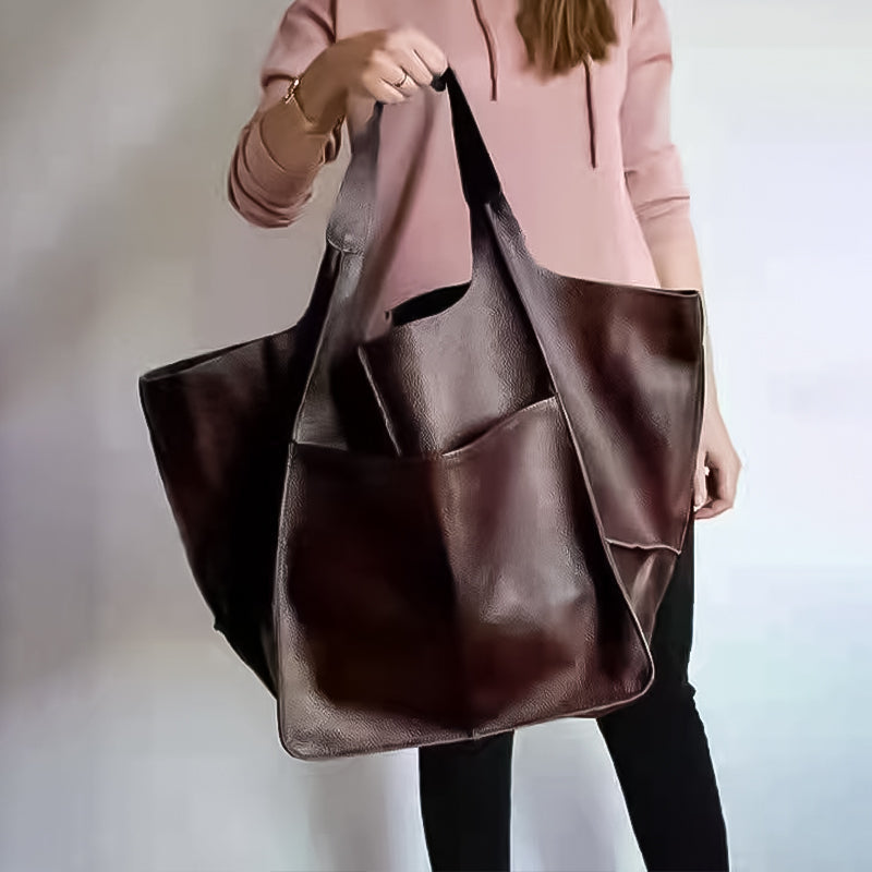 Modna torba skórzana damska – duża vintage shopper na co dzień - Image 17