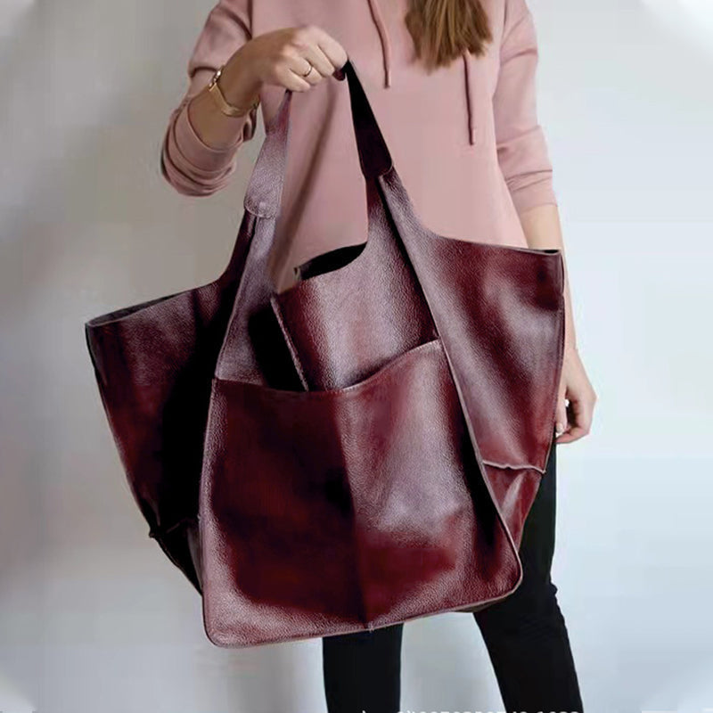 Modna torba skórzana damska – duża vintage shopper na co dzień - Image 13