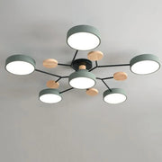 Lampa sufitowa LED półnatynkowa – okrągły plafon wielopunktowy z regulacją barwy światła