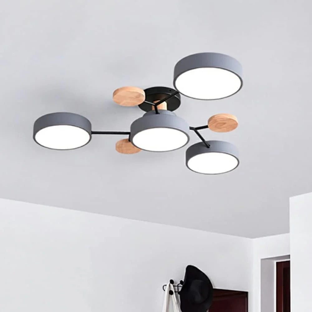 Lampa sufitowa LED półnatynkowa – okrągły plafon wielopunktowy z regulacją barwy światła - Image 5
